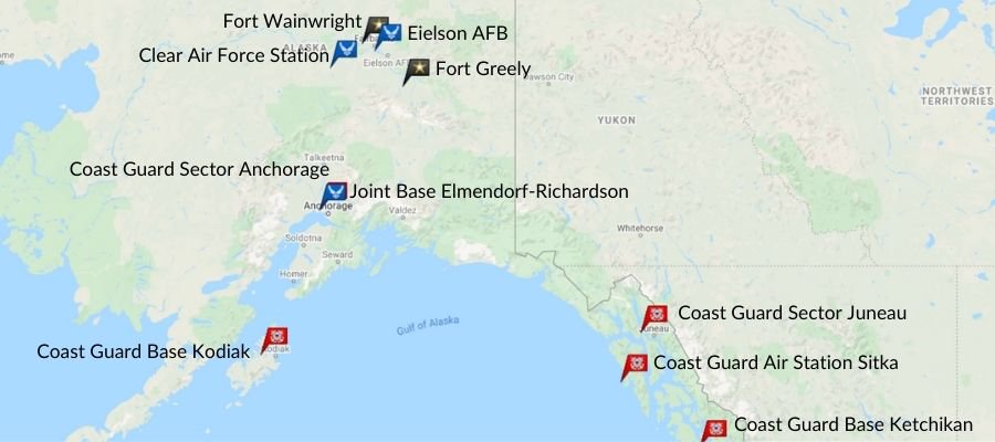 Us Military Bases In Alaska Map