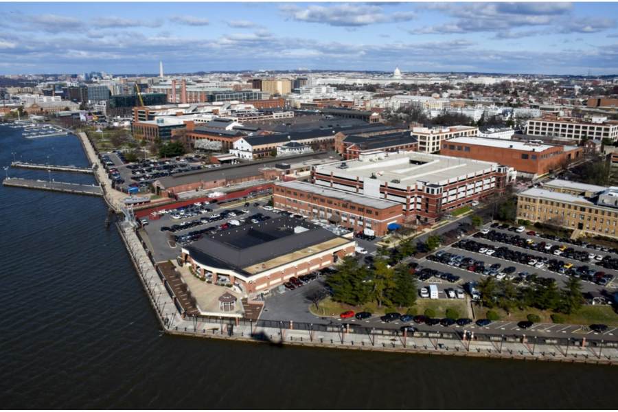 Washington_DC_Navy_Yard_public_domain_photo aerial view of the Navy Yard in Washington DC